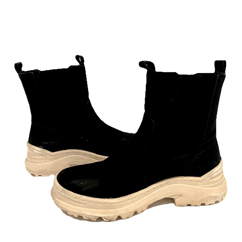 Marks & Spencer Chunky Chelsea Pull-on Ankle Boots US‎ 6.5 Insolia Flex Sole